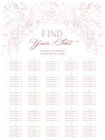 (30 x 40) Wild Flora Seating Chart (Alphabetical)
