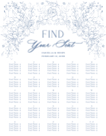 (22 x 28) Wild Flora Seating Chart (Alphabetical)