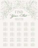 (22 x 28) Wild Flora Seating Chart (Alphabetical)