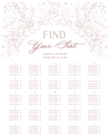 (22 x 28) Wild Flora Seating Chart (Alphabetical)