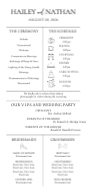Infographic Wedding Program Front