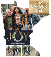 Golden Greenery JOY (Navy)Large (5.51 x 6.18) Front