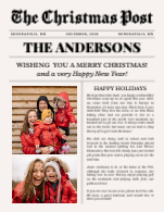 Holiday Newspaper Letter Front