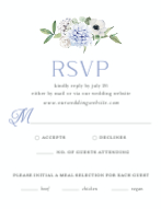 Floral Monogram RSVP Front