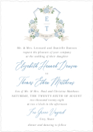 Blue Hydrangea Crest (Shaped Cut) Front
