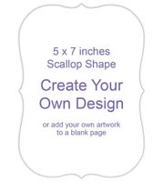 Blank Page (Scallop Shape Card) Front