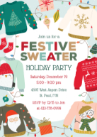 Festive Christmas Sweater Party Front