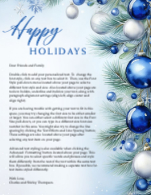 Blue and Silver Ornaments Front