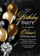 Black and Gold Balloons Front