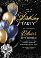 Black and Gold Balloons Front