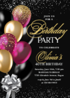Black and Gold Balloons Front