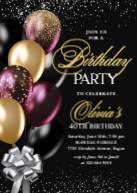 Black and Gold Balloons Front