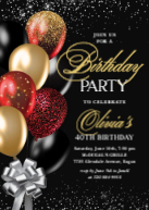 Black and Gold Balloons Front