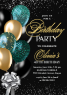 Black and Gold Balloons Front