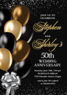 Black and Gold Balloons Front