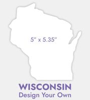 Wisconsin Shaped Card - Design Your Own Front