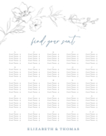 (22 x 28) Spring Vines Seating Chart (Alphabetical)