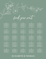 (22 x 28) Spring Vines Seating Chart (Alphabetical)