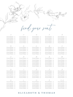 (30 x 40) Spring Vines Seating Chart (Alphabetical)