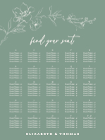 (30 x 40) Spring Vines Seating Chart (Alphabetical)