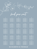 (30 x 40) Spring Vines Seating Chart (Alphabetical)