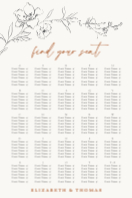(24 x 36) Spring Vines Seating Chart (Alphabetical)