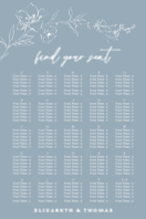(24 x 36) Spring Vines Seating Chart (Alphabetical)