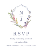 Wildflowers Crest RSVP Front