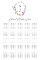 (24 x 36) Wildflowers Crest Seating Chart (Alphabetical)