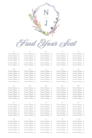 (24 x 36) Wildflowers Crest Seating Chart (Alphabetical)