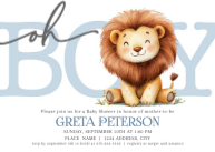 Cute Lion Baby Shower Front