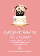 Gold and Black Floral Birthday Front
