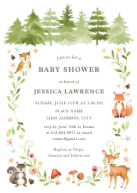 Woodland Animals Baby Shower Front
