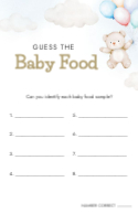 Guess the Baby Food Front
