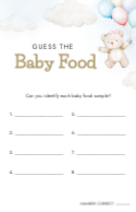 Guess the Baby Food Front