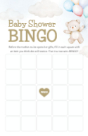 Baby Shower Bingo Front