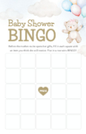Baby Shower Bingo Front