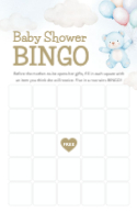 Baby Shower Bingo Front