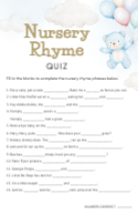 Nursery Rhyme Quiz Front