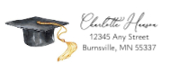 Watercolor Grad Cap #1