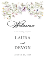 (18 x 24) Wildflowers Floral Frame