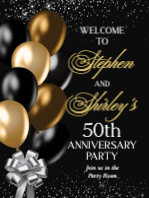 (30 x 40) Black and Gold Balloons