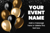 Black and Gold Balloons (18 x 12)