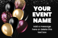 Black and Gold Balloons (18 x 12)