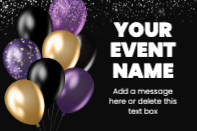 Black and Gold Balloons (18 x 12)