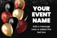 Black and Gold Balloons (18 x 12)