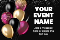 Black and Gold Balloons (18 x 12)
