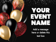 Black and Gold Balloons (24 x 18)
