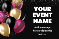 Black and Gold Balloons (30 x 20)