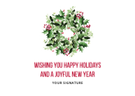 Festive Wreath Back
